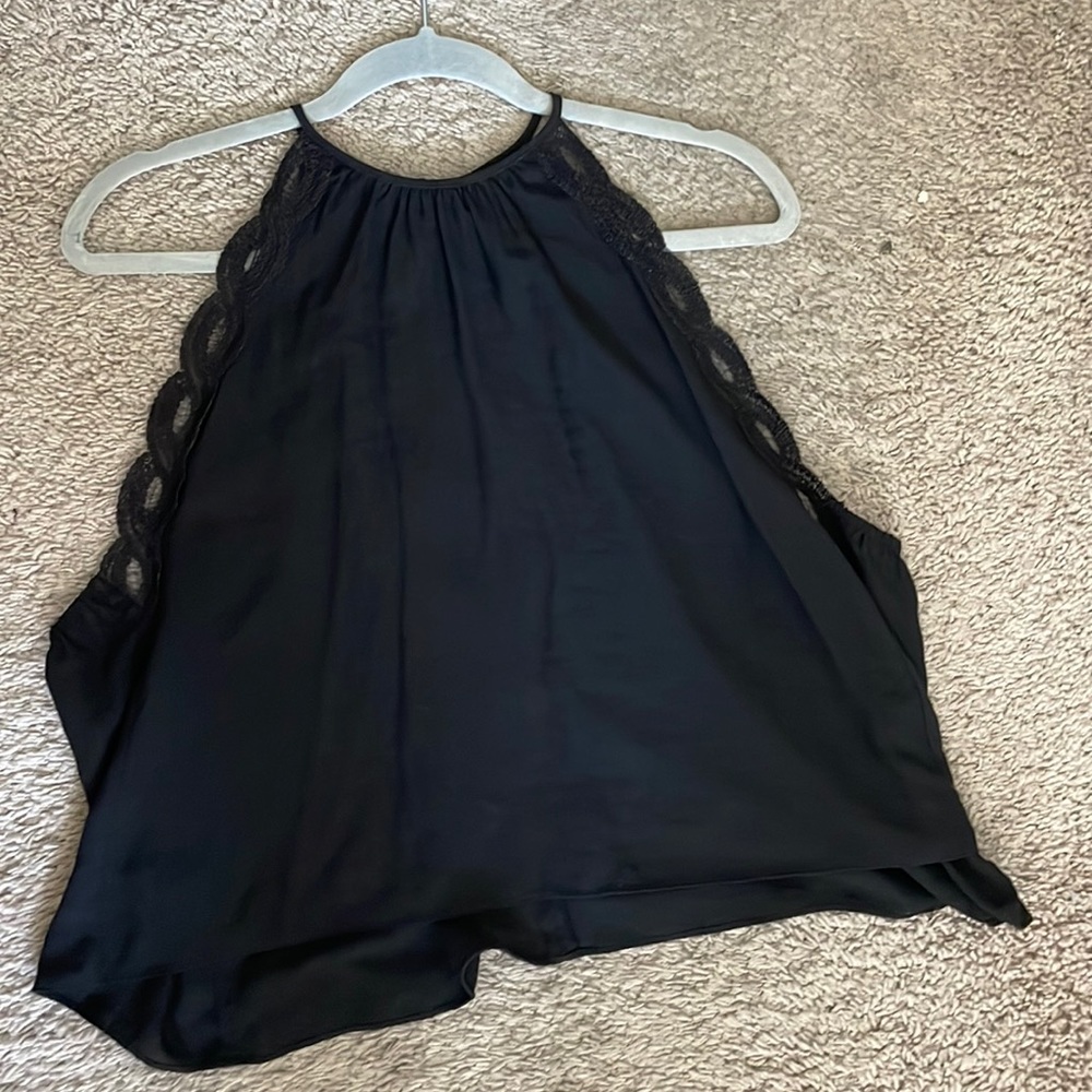 Kendall and Kylie collection at Pacsun! Black flowy tank with lace detailing